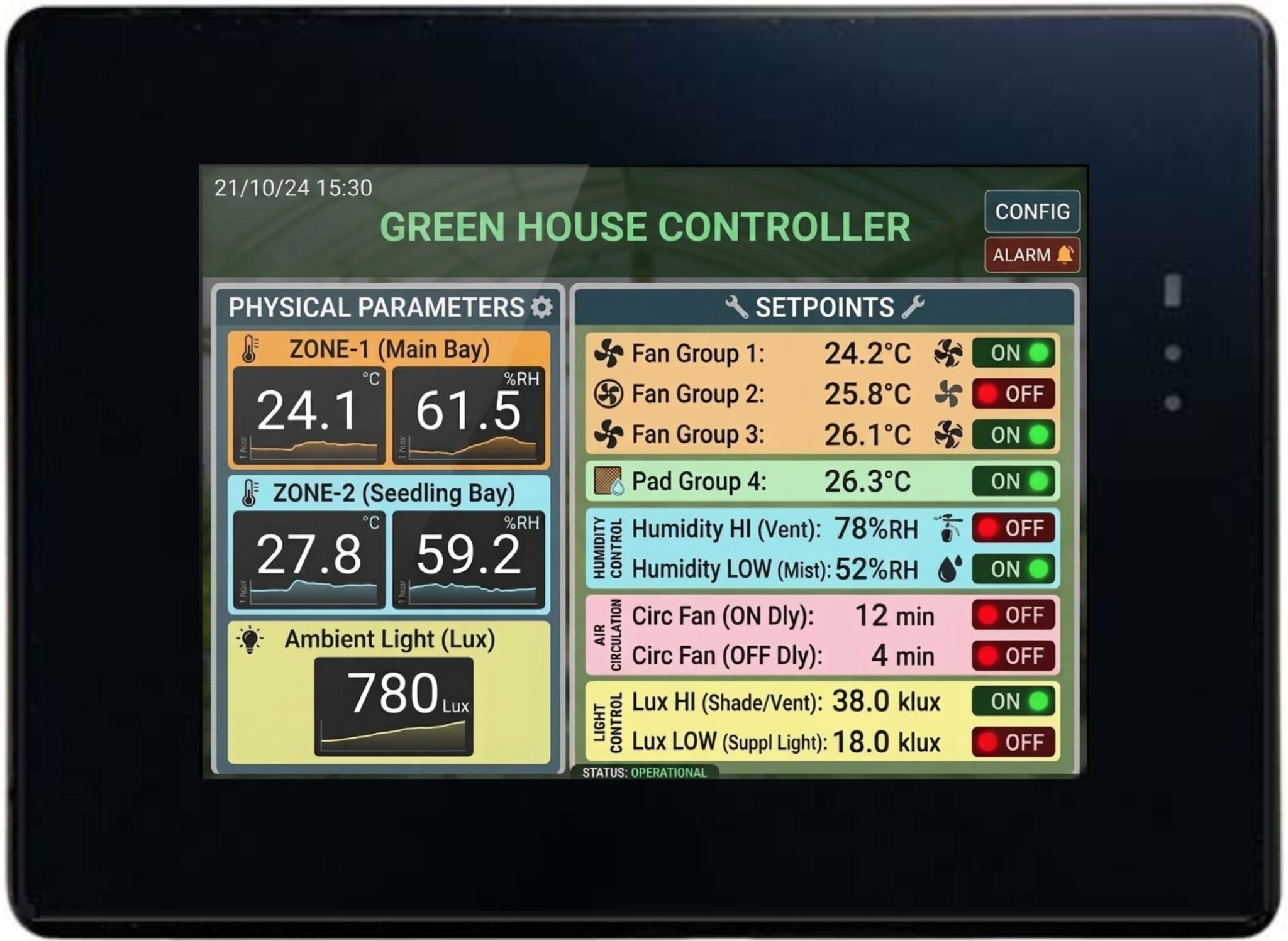 Greenhouse Controller (HMI)